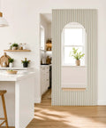 Massive Space Saver Trackless Sliding Barn Door With Built In Mirror And Soft Close Hardware Kit To Keep Your Floors Clear And Glides Like Butter For A Zero Hassle Room Upgrade Homeowners Absolutely Love in a modern kitchen.