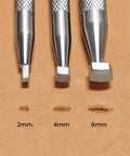 Double Beveler Stamp Set For Leathercraft, 3 Piece Pro Grade Stainless Steel Bevelers For Precise Carving, 6mm 4mm And 2mm