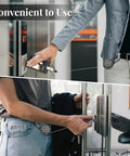 Heavy Duty Retractable Keychain Badge Reel With Carabiner And 31.5 Inch Dyneema Cord in use for access cards at office