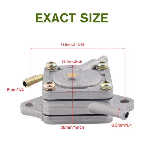Fuel Pump Replacement Kit For Club Car Gas Golf Cart DS And Precedent 1984-Up Kawasaki 290FE 350FE Engines dimensions