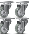 Heavy Duty Hauler With Ball Bearing Swivel And Hella Smooth Polyurethane Tread For Industrial And Home Use 3 Inch Top Plate Casters Set Of 4