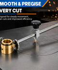 Pro Grade Plasma Cutter Circle Cutting Guide Kit for AG 60 SG 55 on metal surface, adjustable compass roller attachment