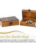 Top Shelf Antique Brass Jewelry Box Hardware Set Featuring Ornate Latches Rock Solid Hinges Rustic Carry Handle Premium Mounting Screws for jewelry box with buckle hinge and decorative beads.
