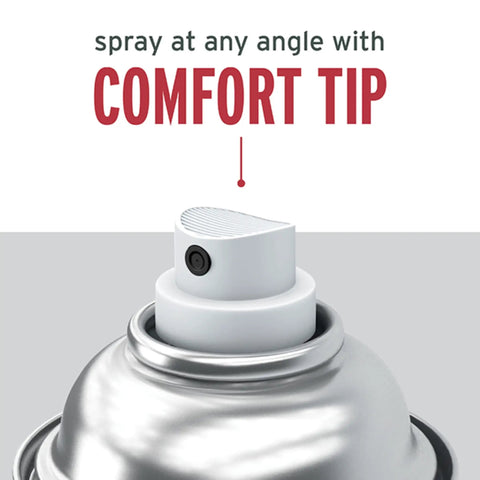 Close-up of the comfort tip of Tough As Nails Rust Eliminating Oil Based Spray Paint for easy spraying at any angle.