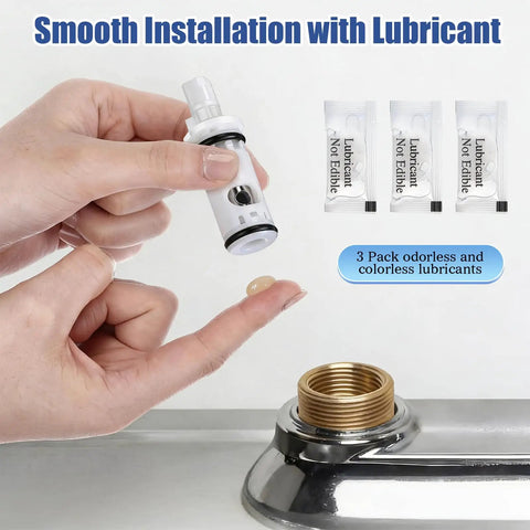 Installation of Value 3 Pack Faucet Cartridge Replacement Kit Compatible With 1224 And 1224B Two Handle Faucets And Tub Showers