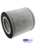 Two Pack H13 HEPA Replacement Filters For MEGAWISE EPI235A Air Purifier With 3 Stage Filtration Activated Carbon To Catch Dust Pollen Pet Dander VOCs Odors showing single filter side view