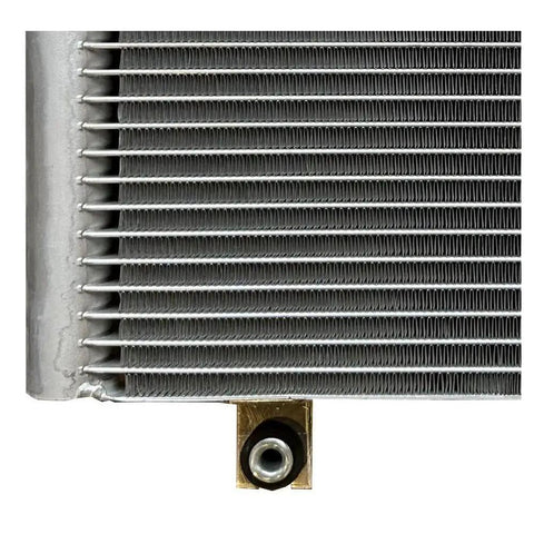 Ultimate Transmission Oil Cooler Kit for Nissan Xterra Frontier And Pathfinder V6 Four Zero L Fits 2005 To 2015 Reliable Performance Upgrade Keeps Gearbox Cool Under Heavy Load close-up of aluminum cooler fins and fitting