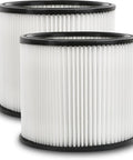 Pro Grade Replacement Filter Set For Wet Dry Vacuum Cleaners 5 Gallon And Above Including 2 Replacement Filters And 2 Lids