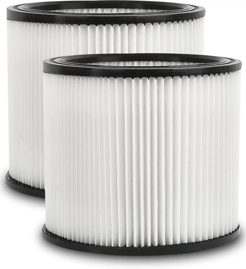 Pro Grade Replacement Filter Set For Wet Dry Vacuum Cleaners 5 Gallon And Above Including 2 Replacement Filters And 2 Lids