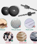 Badass 19 Piece Hole Saw Kit Packs Heavy Duty Carbon Steel Blades for cutting softwood, PVC, and plastic plates.