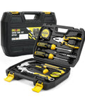 Compact 10 Piece Small Tool Kit Set With Portable Plastic Storage Case For Home Repairs And DIY Projects Like Furniture Assembly, Lighting, Woodworking, Plumbing, Car Maintenance And Everyday Handy Fixes