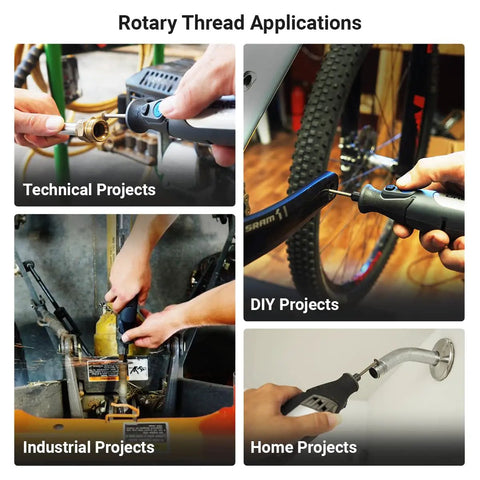 All-In-One Thread Repair Files Kit For Inch And Metric Threads in various project applications