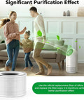 Replacement Filter For Air Purifier Fillo Halo Allo Series With Expanded Surface Area And 360 Degree Inlet shown in living room