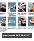 Instructions for using Windshield Repair Kit With Pressure Syringe For Quick Fix Of Chips Bulls Eye And Star Shaped Cracks