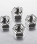 Beefy 1/4-20 Stainless Steel Hex Nuts Set, 50 Pieces, Coarse UNC Threads, 7/16 Inch Hex Drive, 0.5 Inch Nut Width, 0.22 Inch Height