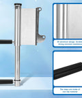 Two Step Emergency Reboarding Ladder For Boats Quick Deploy Jack Plate Boat Ladder With Foldable Twin Steps For Fast Reentry After A Swim Rotates Out Easily And Snaps In Secure When Not In Use, all-aluminum