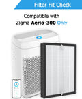 Two Pack Aerio 300 True HEPA Filter Replacement Kit For Air Purifier Includes Two High Efficiency HEPA Filters And Four Carbon Pre Filters For Clean, Fresh Air And 99.97 Percent Particle Removal next to air purifier