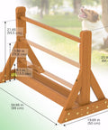 Dog Agility Set With Wooden Jumps And Hurdles, Backyard Obstacle Course Training Gear, fir wood dimensions shown