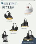 Various styles of exterior wall lights, showcasing diverse designs and finishes for outdoor use.
