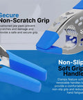24 Pack 6 Inch Heavy Duty Spring Clamps Blue For Woodworking And Carpentry, 2.5 Inch Jaw Opening with non-slip grip handles