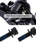 4Pcs M6x18mm MTB Caliper Bolts For Hydraulic Disc Brakes 25mm Overall Length High Carbon Steel Black Compatible With Shimano Calipers