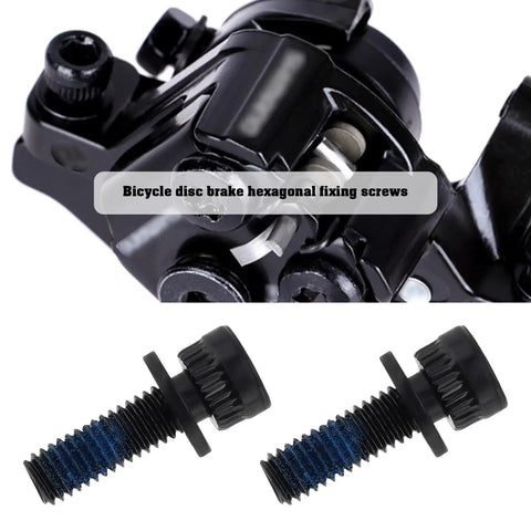 4Pcs M6x18mm MTB Caliper Bolts For Hydraulic Disc Brakes 25mm Overall Length High Carbon Steel Black Compatible With Shimano Calipers