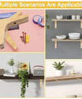 Solid Wood Shelf Brackets Set Of Two L Shape Corner Supports With Mounting Screws for multiple decor scenarios