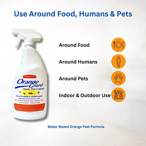 All Natural D Limonene Go To Pest Control Spray With Orange Peel Oil 32oz bottle for pet-friendly indoor and outdoor use