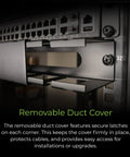 1U 19 Inch Horizontal Cable Management Duct With Removable Cover, Heavy Duty Metal Finger Duct For Server Racks, Rack Ready