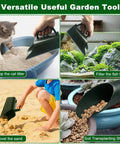 Garden Soil Scoop 2 In 1 Handy Grab And Go Multi Function Plastic Digging Tool used for cat litter, fish tanks, sand, and plants