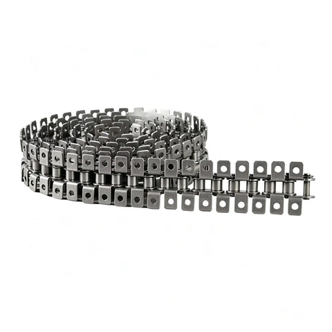 Ready To Use 1.5m Roller Chain 06B With Ears For Conveyor Replacement 9.525mm Pitch displayed in coiled form.