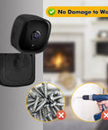 Rock Solid Self Adhesive Tapo Camera Mount 4 Pack Wall Bracket For Tp Link C100 C111 Security Cam Holders mounted on wall.
