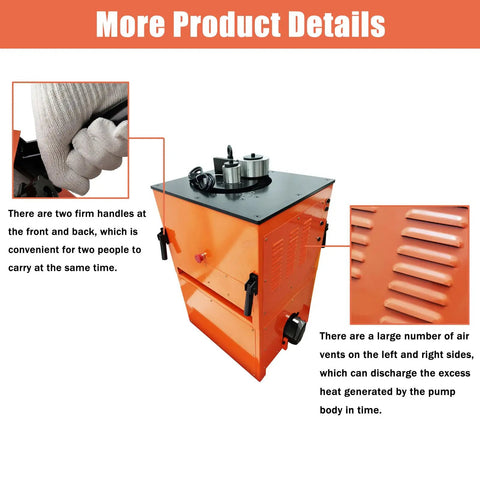 Heavy Duty Electric Rebar Bender And Cutter With 3 Foot Switch For 6 To 32 Mm Steel Rods Built Tough At 110V 3000W showing front and side handles for easy carrying.