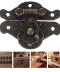 Old School Retro Decorative Jewelry Box Hasp Latch With Screws Zinc Alloy Antique Small Box Clasp Hardware in vintage design