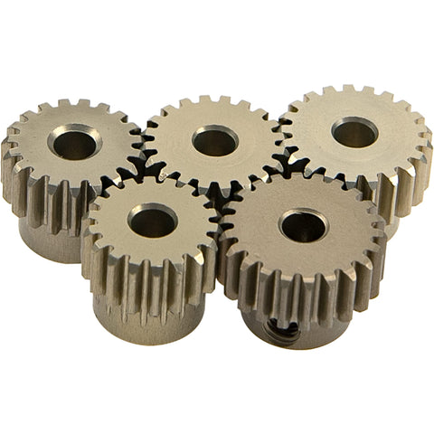 7075 Aluminum 48P Pinion Gear Set 18T 19T 20T 21T 22T for 3.175mm Shaft Fits 1/8 Inch RC Cars Motors Compatible With HPI Losi Axial Traxxas Tamiya 1/10 Scale Five Pack