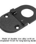 2 Pack Recessed Flush Mount Ring Pull Handles Black For Cabinets And Drawers With Screws Hidden Recessed Type Close-up View