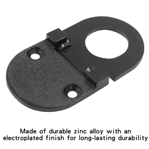 2 Pack Recessed Flush Mount Ring Pull Handles Black For Cabinets And Drawers With Screws Hidden Recessed Type Close-up View