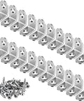20 Pcs Stainless Steel Corner Braces 25mm By 25mm L Shaped Right Angle Brackets For Wood Furniture With Screws Included