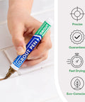 Person using Brown Grout Pen Tile Paint Marker Waterproof Grout Colorant and Sealer Pen with Narrow 5mm Tip 7ml on tile grout