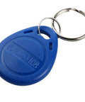Blue 125KHz EM RFID Key Fob Read Only Proximity Cards Not HID Keychain Tags for Standard EM ID Access Readers