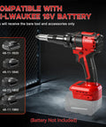 Gpaentsn Cordless Rivet Gun Compatible With Milwaukee M18 Tool Only 1/8 To 3/16 Inches Rivets on a dark background.