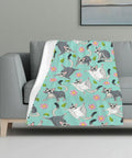 Super Cute Sugar Glider Throw Blanket For Kids And Girls, Hella Soft Weightless Plush Blend on couch with playful design.