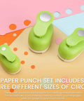 All In One Circle Punch Set For Scrapbooking And DIY Card Making Includes Five Sixteenth Inch Five Eighths Inch And One Inch Hole Punches