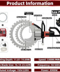 Product information for Heavy Duty Concrete Ring Saw Beast With 8900W Motor and Water Fed Dust Control, includes specifications and features.