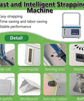 Detailed view of Automatic Tape Tying Machine With Foot Pedal Trigger And Optic Sensor For Produce Bagging Dual Mode Digital Display.
