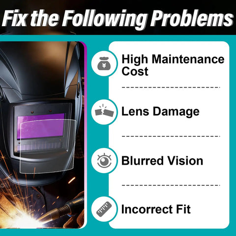 18 Pack Front Lens Replacement 216326 For MP 10 Digital Elite Welding Helmets with text on maintenance issues