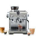 Front view of Specialista Opera Espresso Machine With Built In Grinder And Smart Tamping 19 Bar Pressure Quick Heat Milk Frother