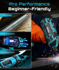 Portable 110V Welder Kit With Auto Darkening Helmet 120A Handheld Welder shown with IGBT tech and 6-level adjustment for DIY projects