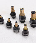 No Sweat 7 Piece Hand Rivet Nut Tool Kit Built From Hardened Carbon Steel Nutsert Pliers, various sizes of nut inserts.