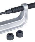 Broken Bolt Extractor Tool For Frozen Bolts In Steering And Suspension Bushings Plus Wheel Stud Removal And General Pressing Jobs Pro Grade Auto Shop Gear For The Garage, metal tool with accessories.